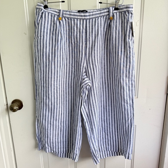 Ellen Tracy Pants - Ellen Tracy Linen Capri‎ Pants – Women’s Size XL